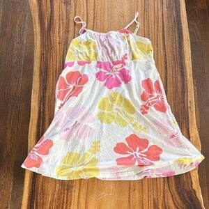Forever 21 Kids Pink and White Spaghetti Strap Dress